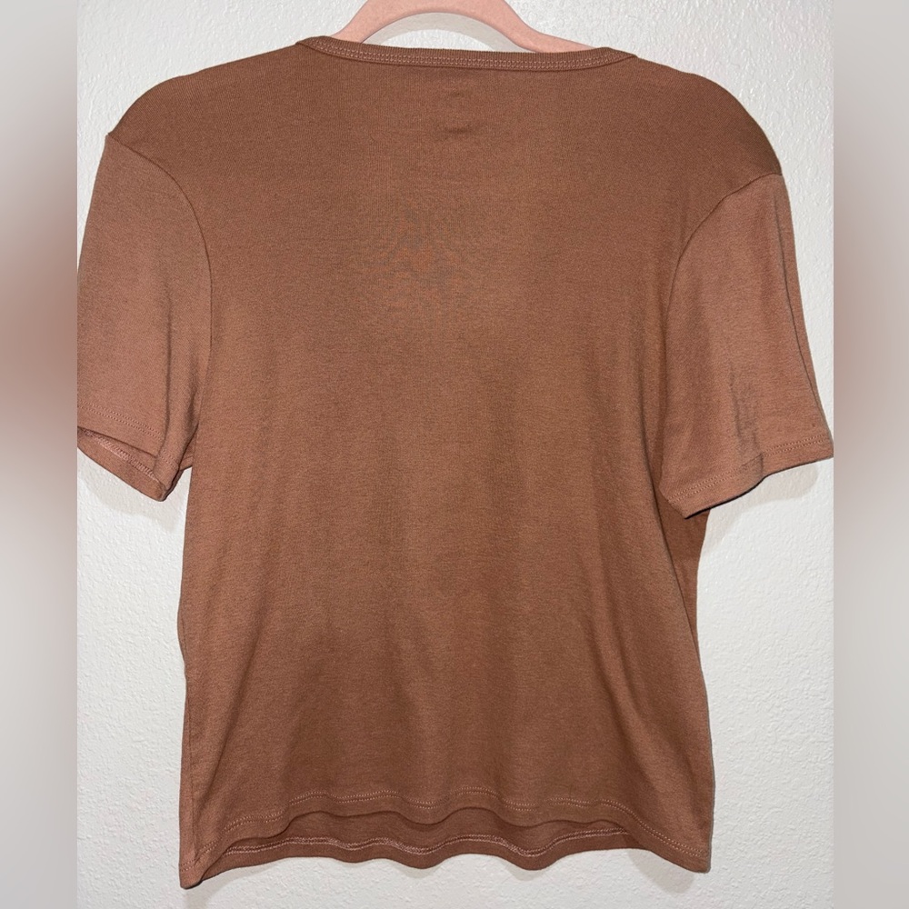 Precious Moments Brown Cotton Blend Tee - Picture 4 of 5